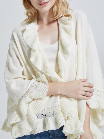 Ruffle Knit Wrap - Shopmossrose